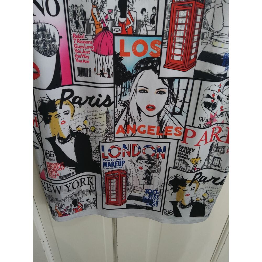 Cleo Graphic Print Midi Dress - Multicolor - Picture 3 of 8